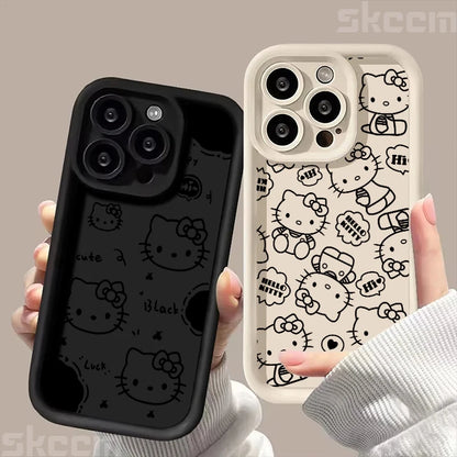 Black Hello Kitty Phone Case