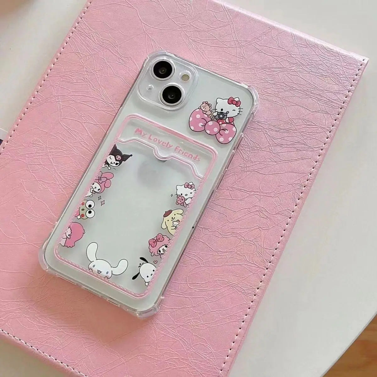 Kuromi Melody Card Holder Silicone Phone Case