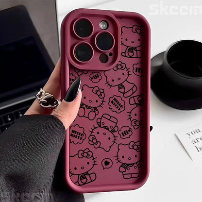 Black Hello Kitty Phone Case