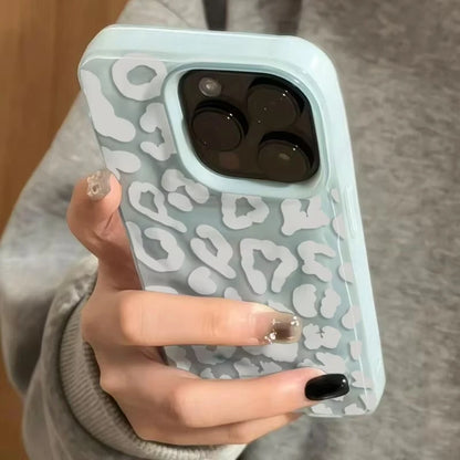 White Leopard Print Phone Case