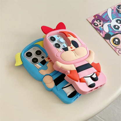 3D Cartoon Powerpuff Girls Phone Case