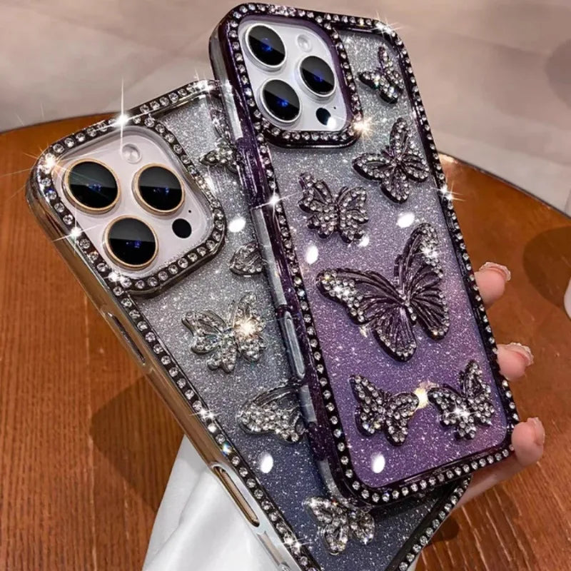 Butterfly Glitter Phone Case