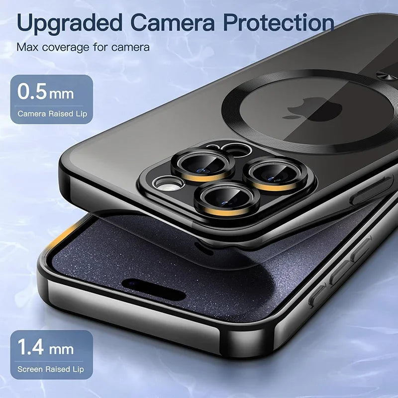 Magnetic Clear Plating Phone Case