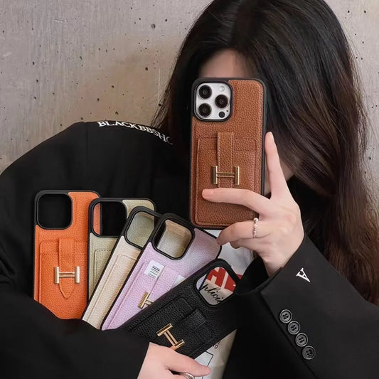 Vegan Leather Card Slot Case for iPhone