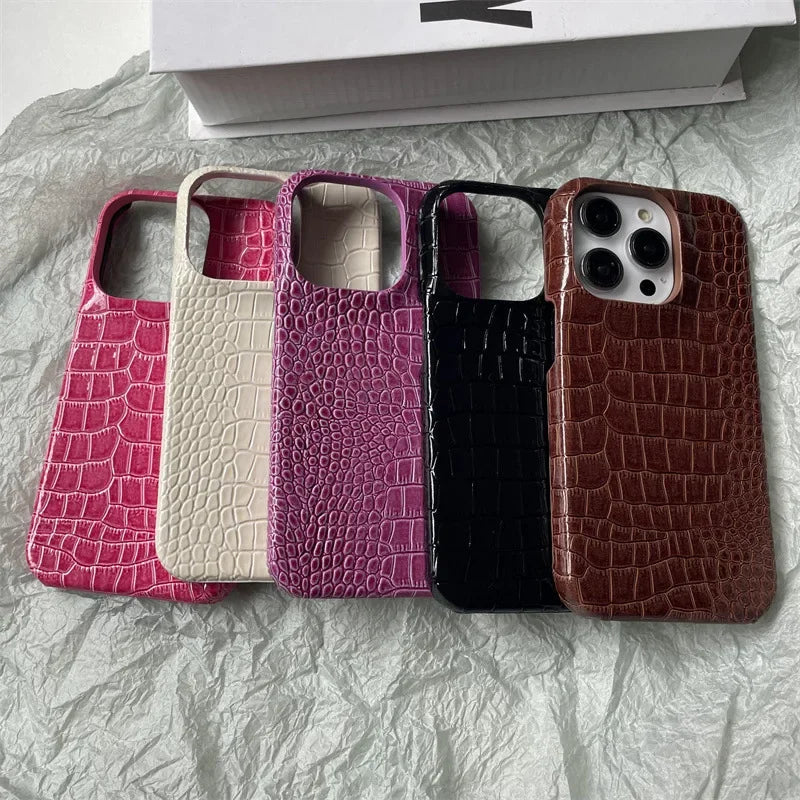 Crocodile Pattern Leather Phone Case
