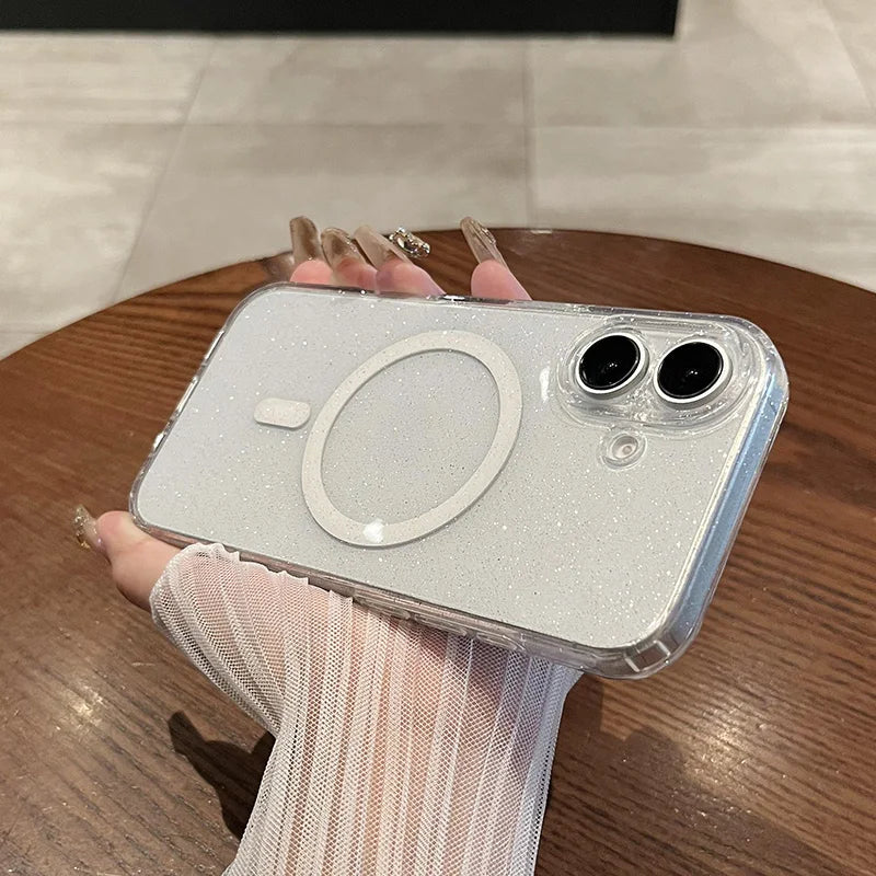 Glitter Magnetic Transparent Case