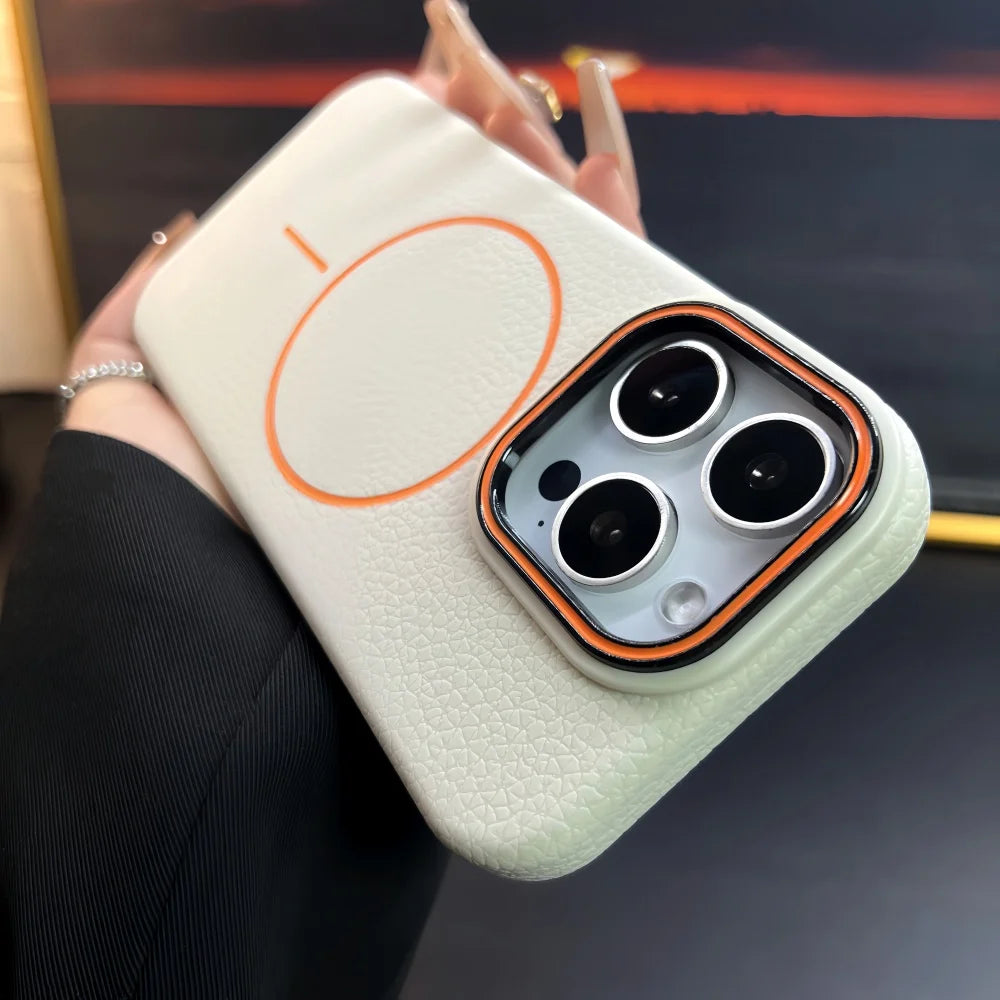 Lichee Pattern Magnetic Case