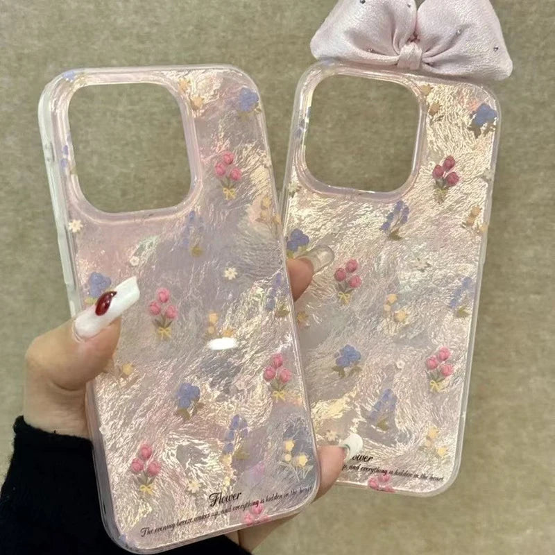 Tulip Floral Clear Phone Case