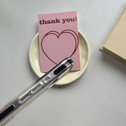 Heart Flower Graffiti Transparent Phone Case