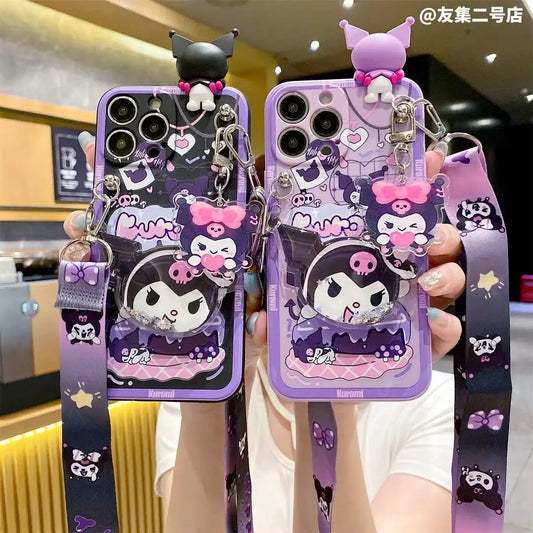 Sanrio Kuromi Shoulder Strap Phone Case