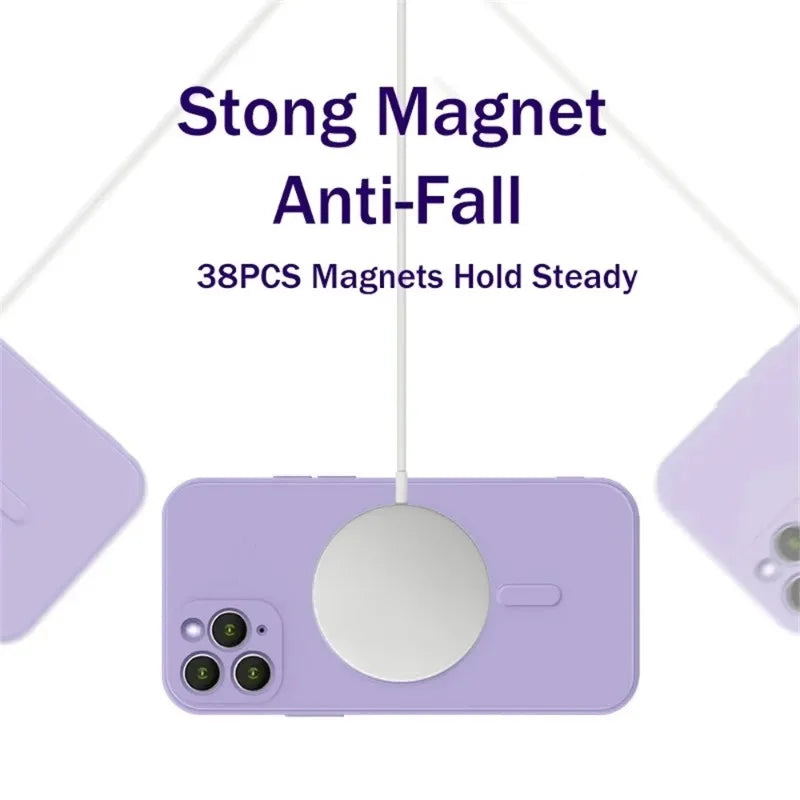 Liquid Silicone Magnetic Case  iPhone