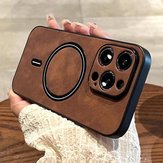 Magsafe Leather Magnetic Phone Case
