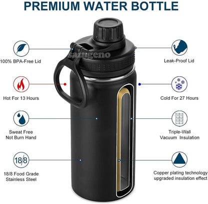 28XChill™ Premium Safety-Certified Insulated Stainless Steel Water Bottle