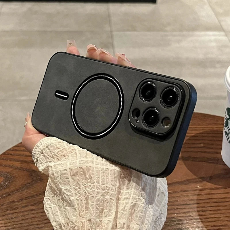 Magsafe Leather Magnetic Phone Case