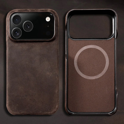 Genuine Leather Magnetic Case for iPhone