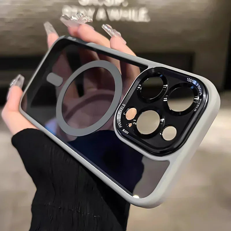 Magnetic Metal Lens Bumper Phone Case