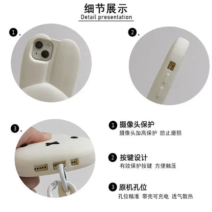 Kawaii Miffy Silicone Phone Case