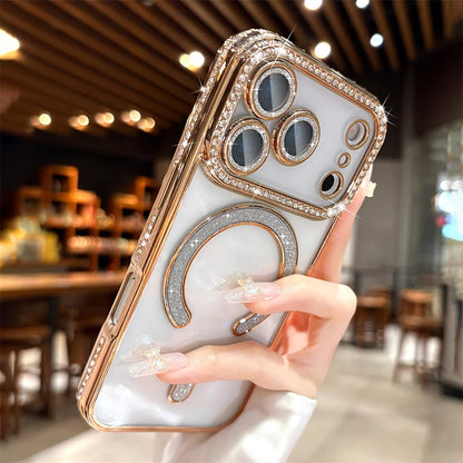 Glitter Rhinestone Magnetic Phone Case