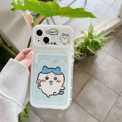 Chiikawa Card Wallet Phone Case