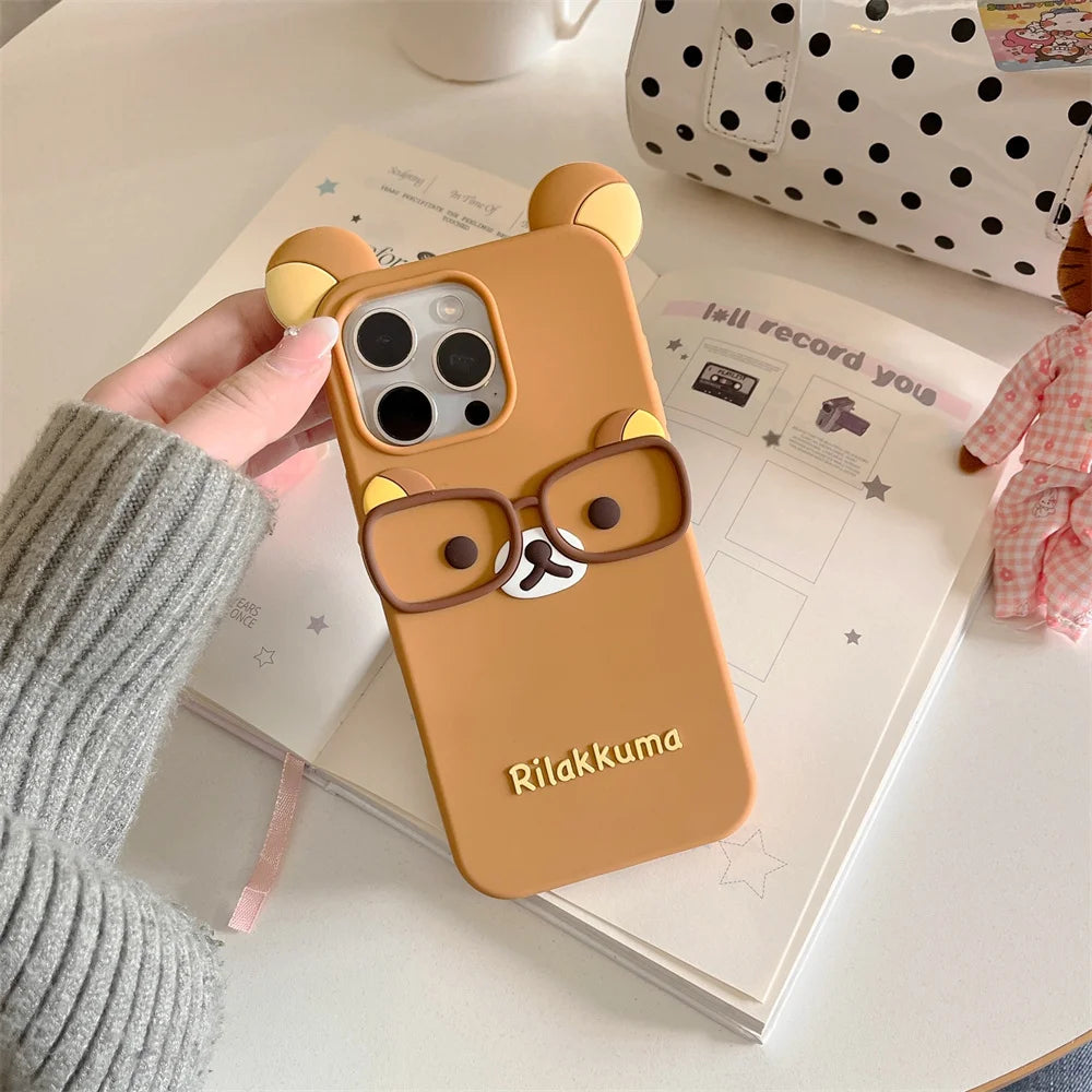 3D Cartoon Rilakkuma Bear Phone Case
