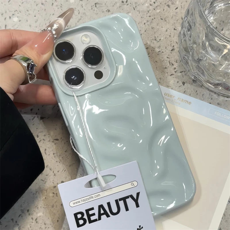 3D Wrinkled Texture Silicone Phone Case