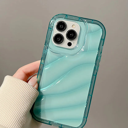 Transparent Wavy Texture Silicone Phone Case