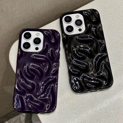Electroplated 3D Wave Glossy Phone Case