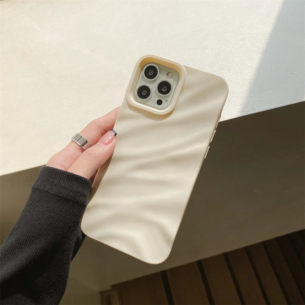 Electroplated 3D Wave Glossy TPU Phone Case