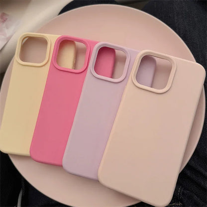 Solid Color Silicone Case For iPhone