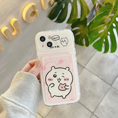 Chiikawa Card Wallet Phone Case