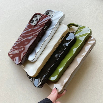 Electroplated 3D Wave Glossy TPU Phone Case