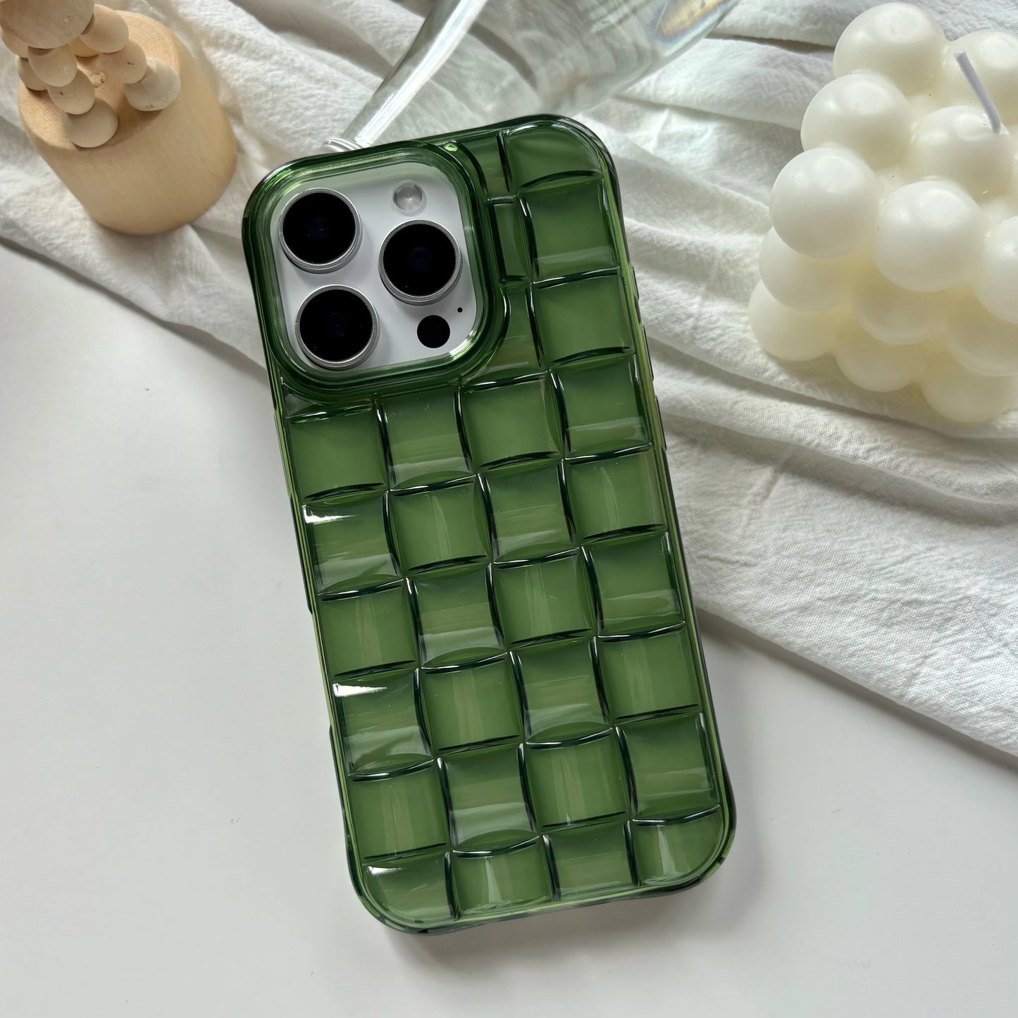 Green Woven Plaid Phone Case