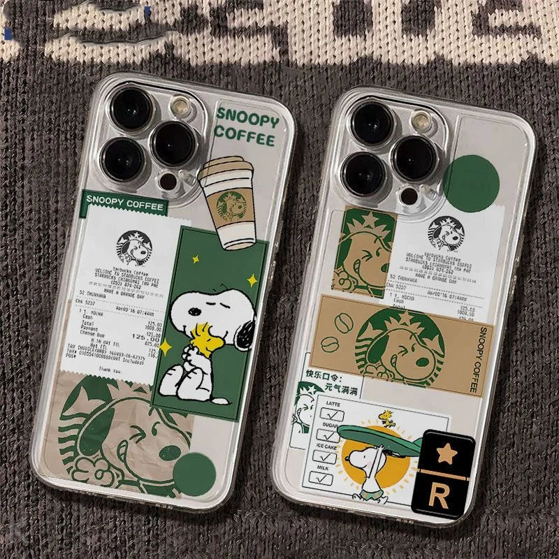 Snoopy Cartoon Clear TPU Phone Case
