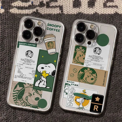 Snoopy Cartoon Clear TPU Phone Case