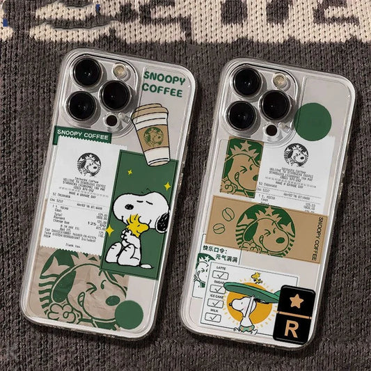 Snoopy Cartoon Clear TPU Phone Case