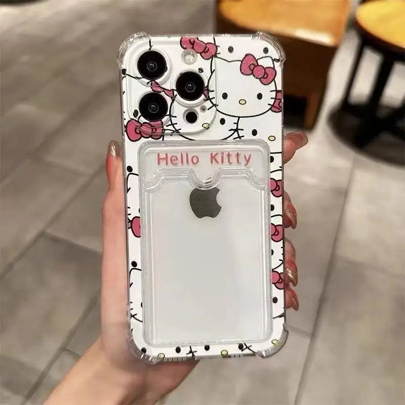 Kuromi Melody Card Holder Silicone Phone Case
