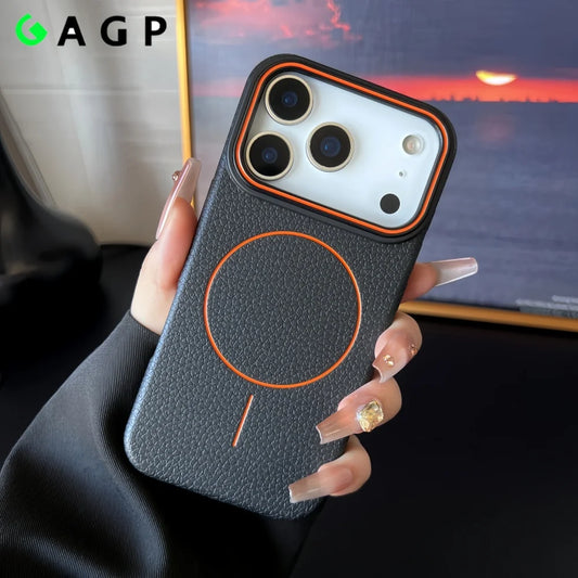 Lichee Pattern Magnetic Case