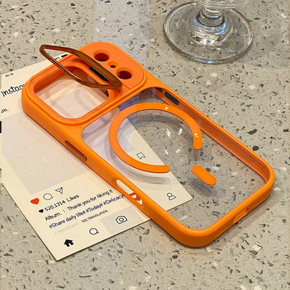 Transparent Magnetic Bracket Phone Case
