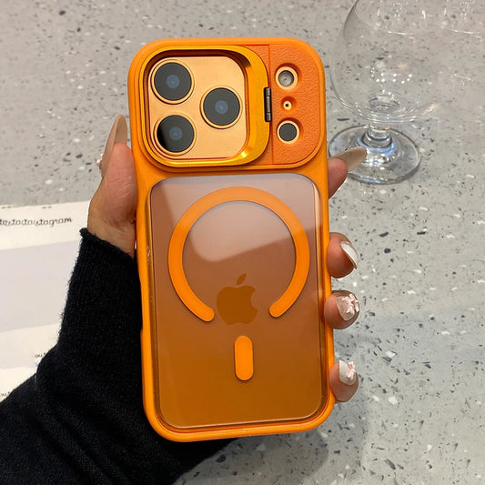 Transparent Magnetic Bracket Phone Case