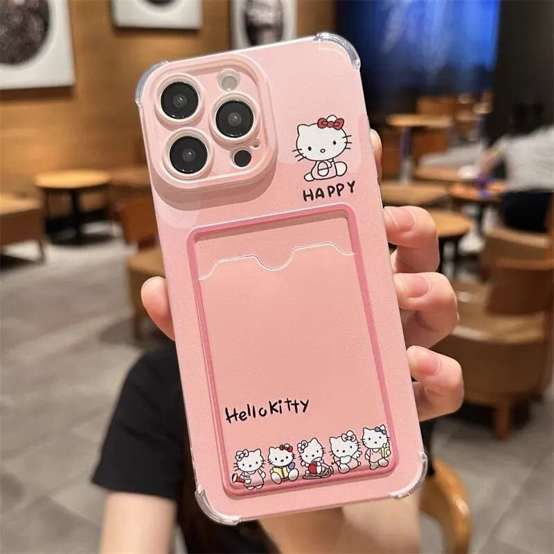 Hello Kitty Card Holder Clear Phone Case