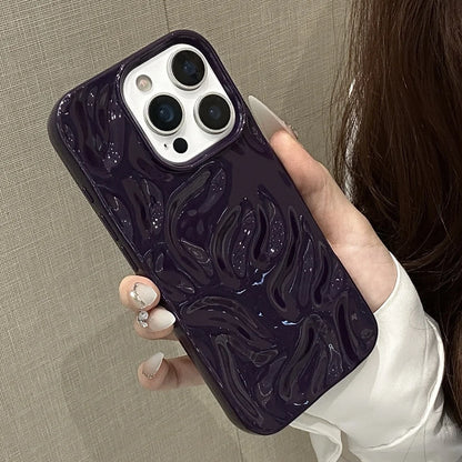 Electroplated 3D Wave Glossy Phone Case
