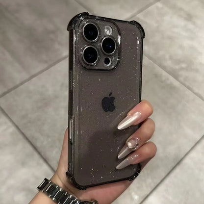 Glitter Clear Silicone Case For iPhone