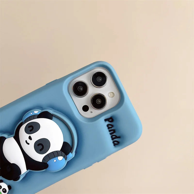Cute Cartoon Music Panda Phone Case