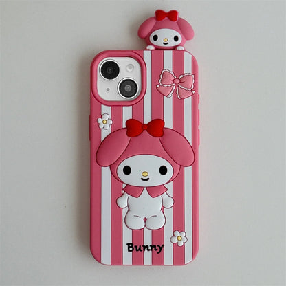 3D Cartoon Sanrio & Stitch Phone Case