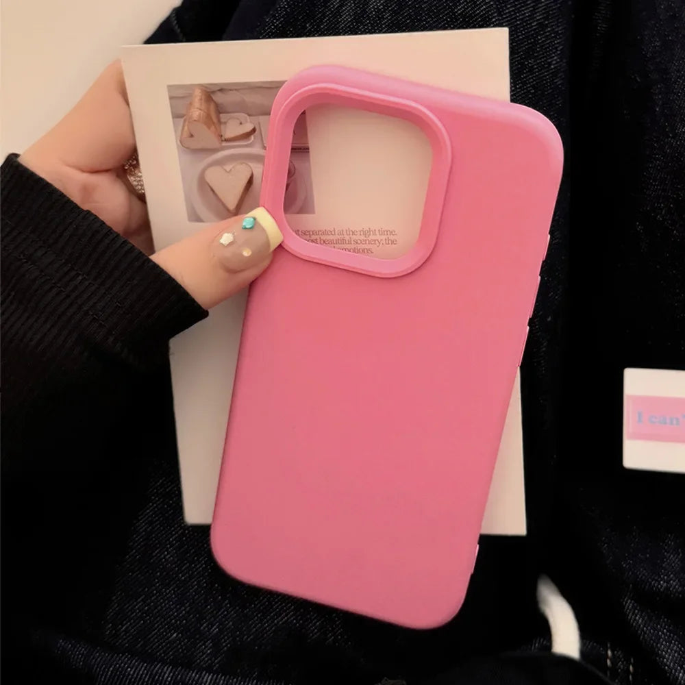 Solid Color Silicone Case For iPhone