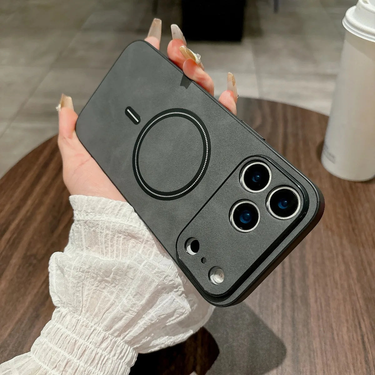 Magnetic Leather Case