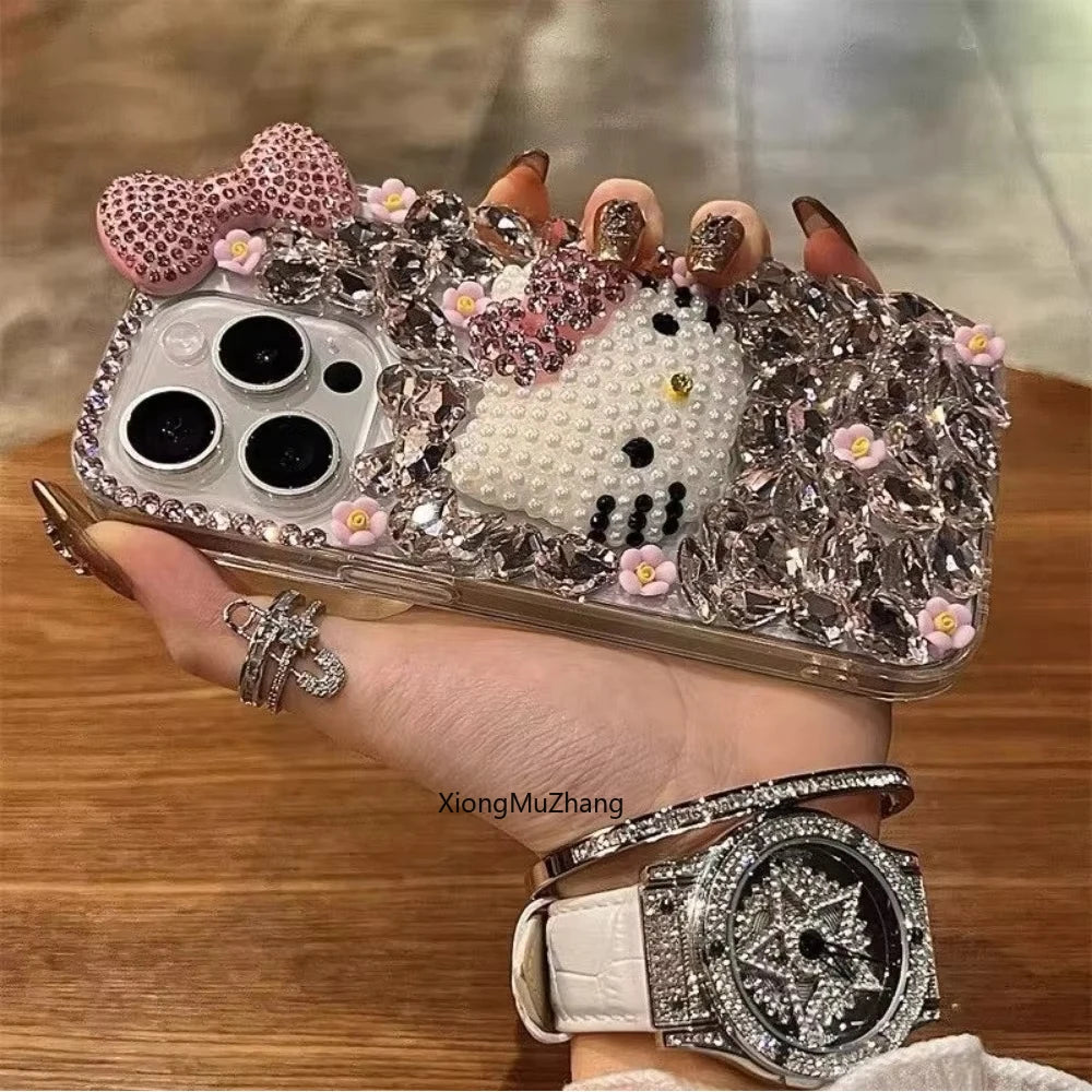 Sanrio Hello Kitty Glitter Diamond iPhone Case