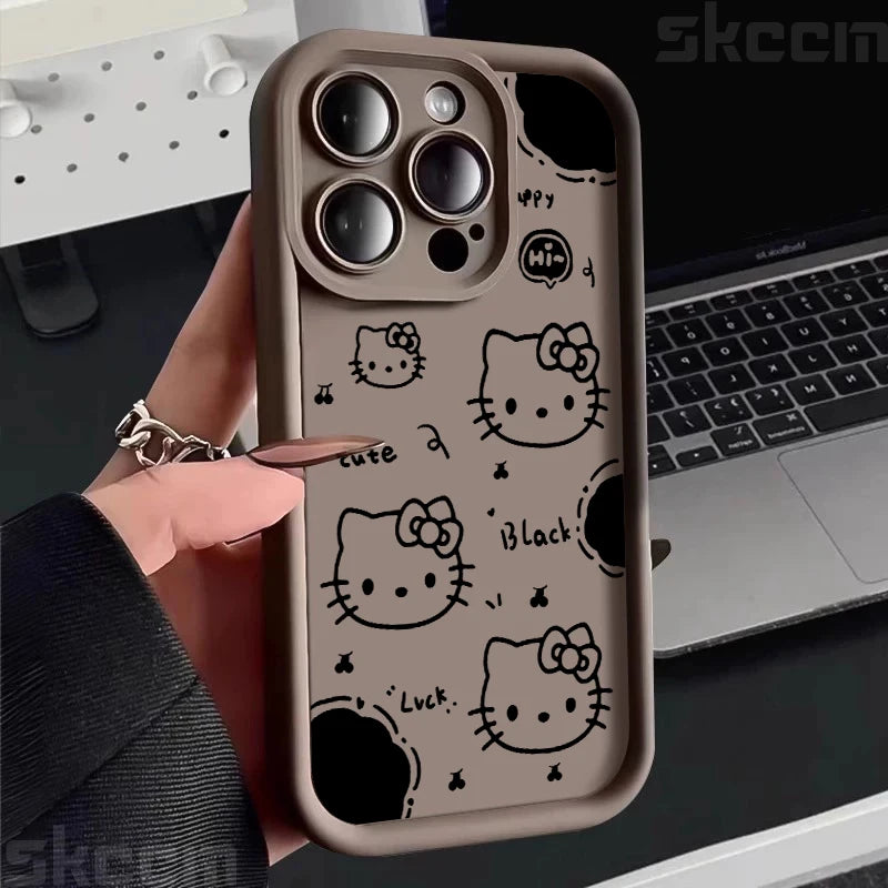 Black Hello Kitty Phone Case