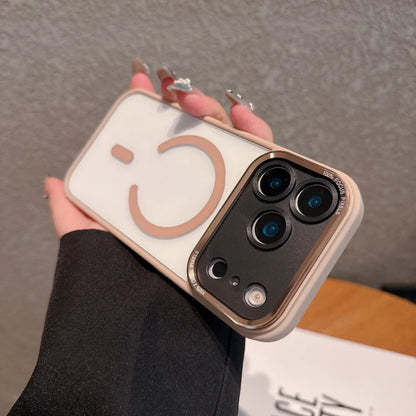 Transparent Magnetic Plating Camera Protection Case iPhone