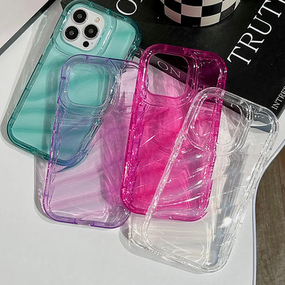 Transparent Wavy Texture Silicone Phone Case